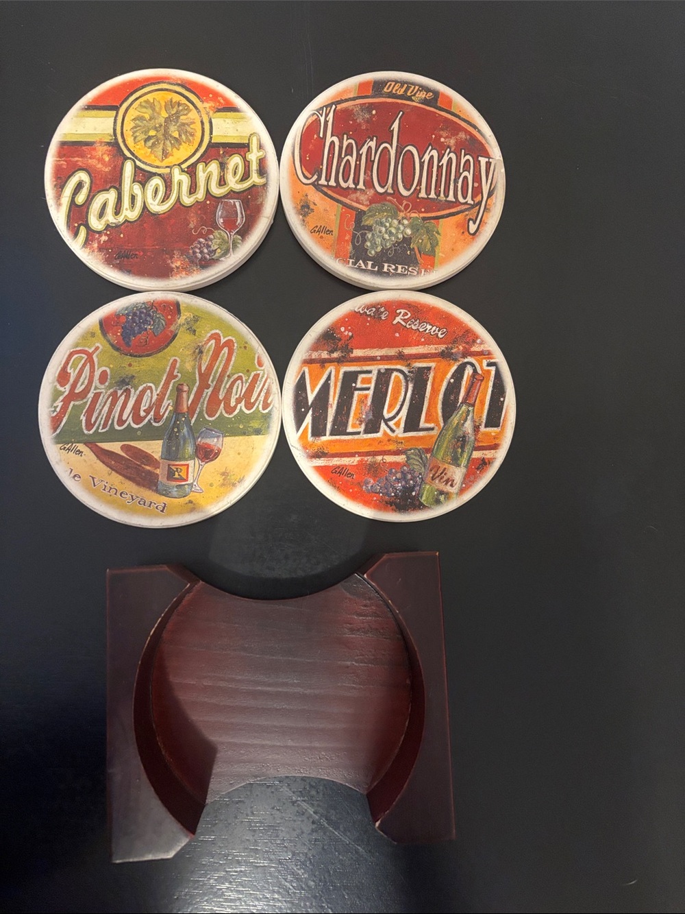 4 Wine Coasters
